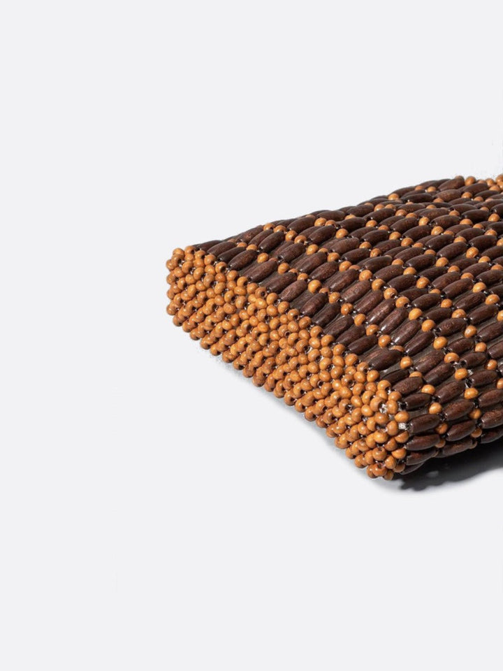 Bolso de cuentas de madera